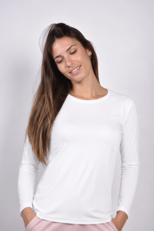 272 Nueva!Camiseta Termica Piel De Durazno Bco/Ne