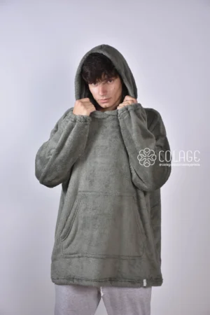 853 Maxi Buzo Coral Fleece