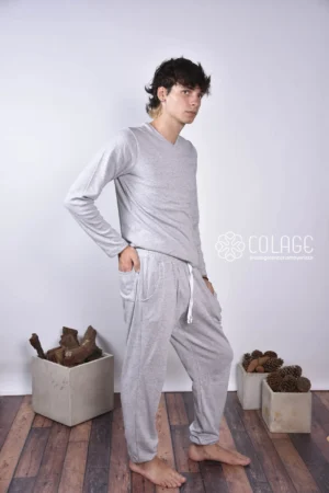 425 Jogger Juvenil Hombre Interlock Liso