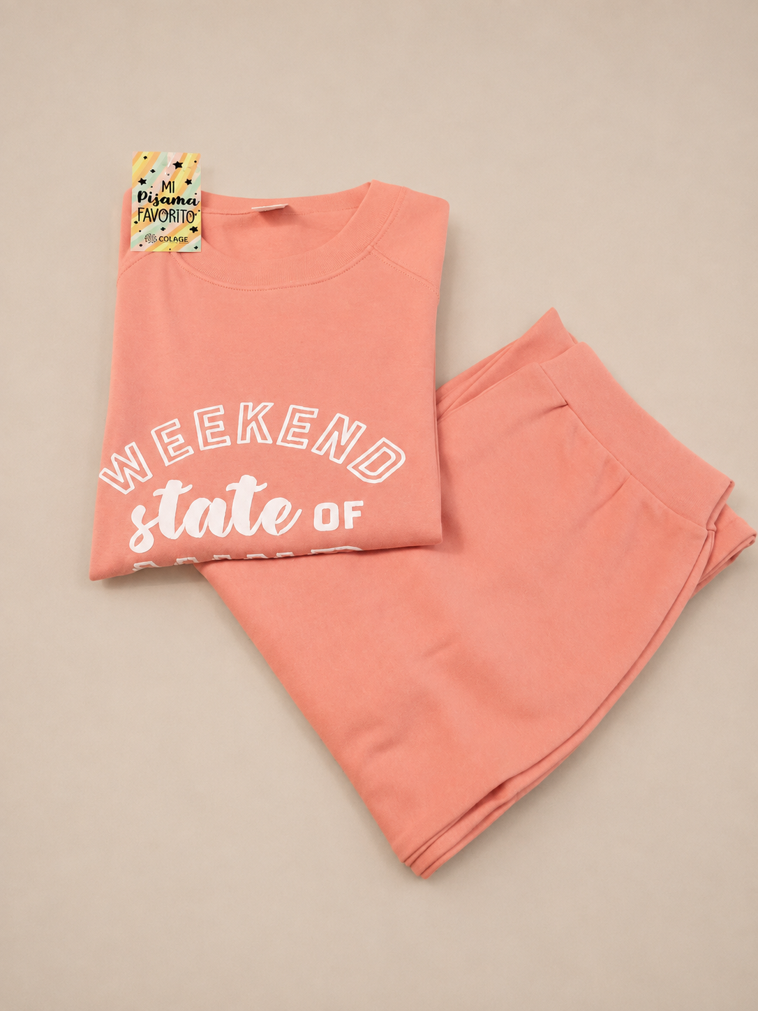 305 Pijama De Interlock C/Babucha Estampa Weekend - Imagen 5