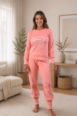 305 Pijama De Interlock C/Babucha Estampa Weekend