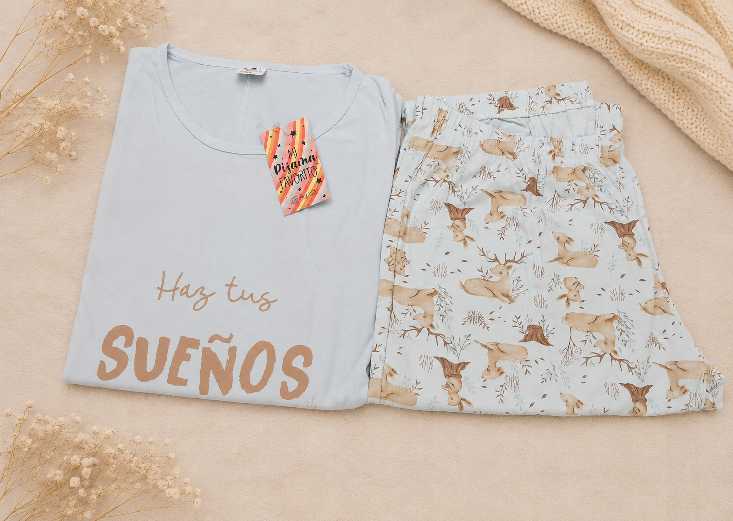 369 Pijama De Jersey C/Estampa Ciervo - Imagen 2
