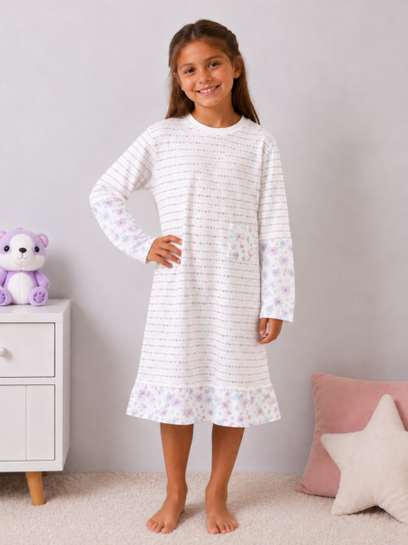 602 Camisón De Nena Corazón