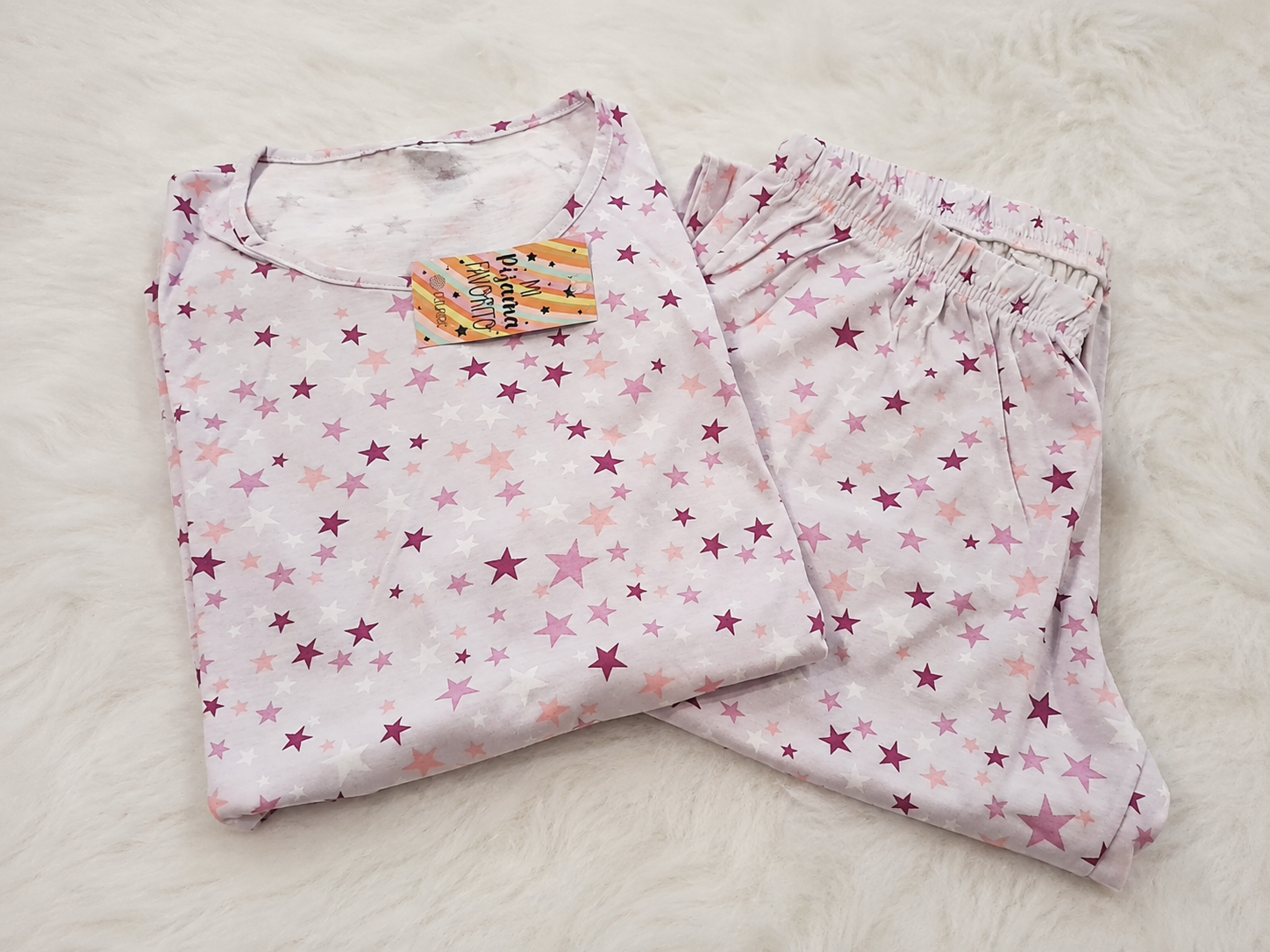 375 Pijama Juvenil De Jersey Estampado Estrellas - Imagen 2