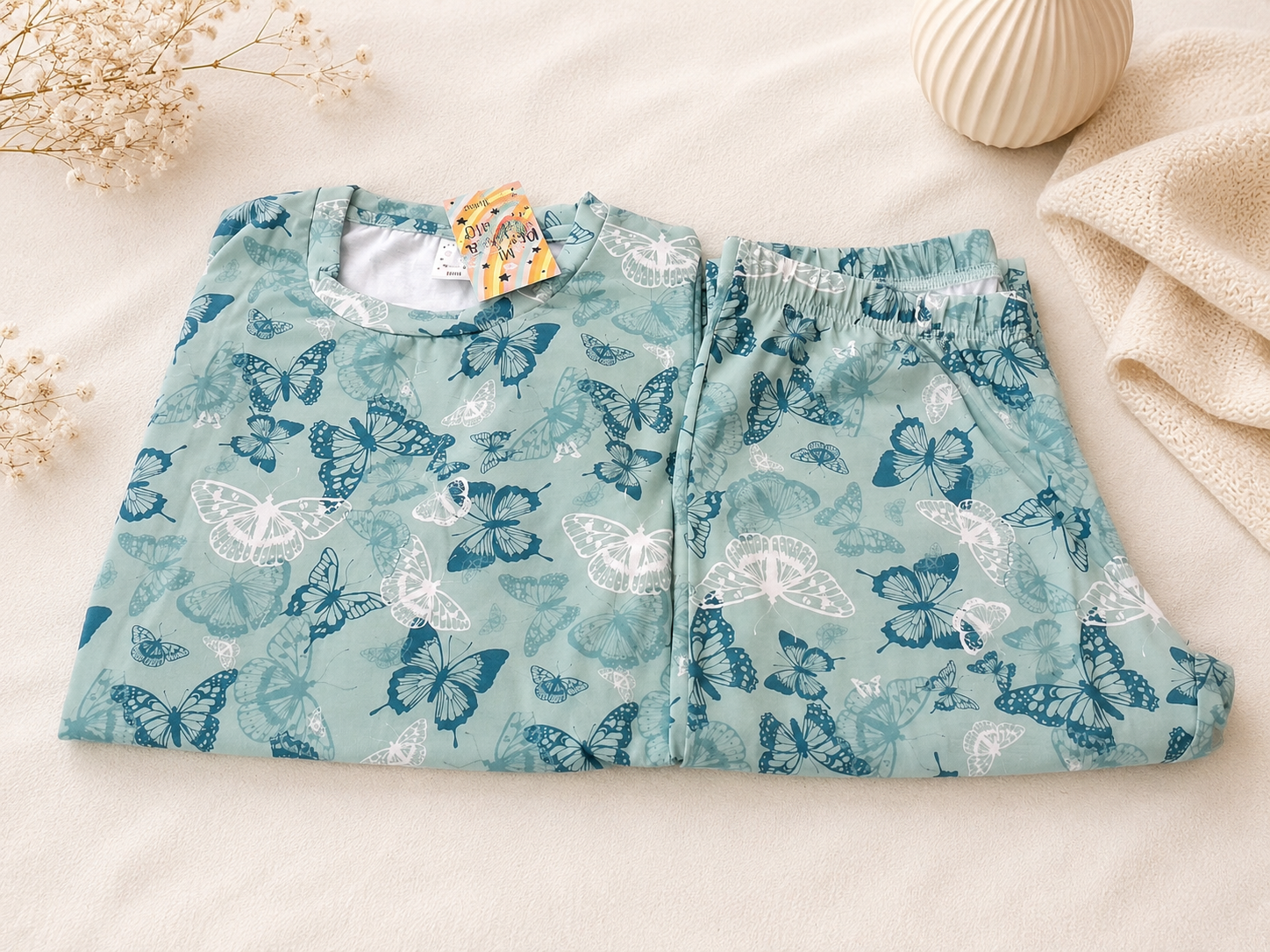 357 Pijama Modal Sublimado Mariposas - Imagen 2