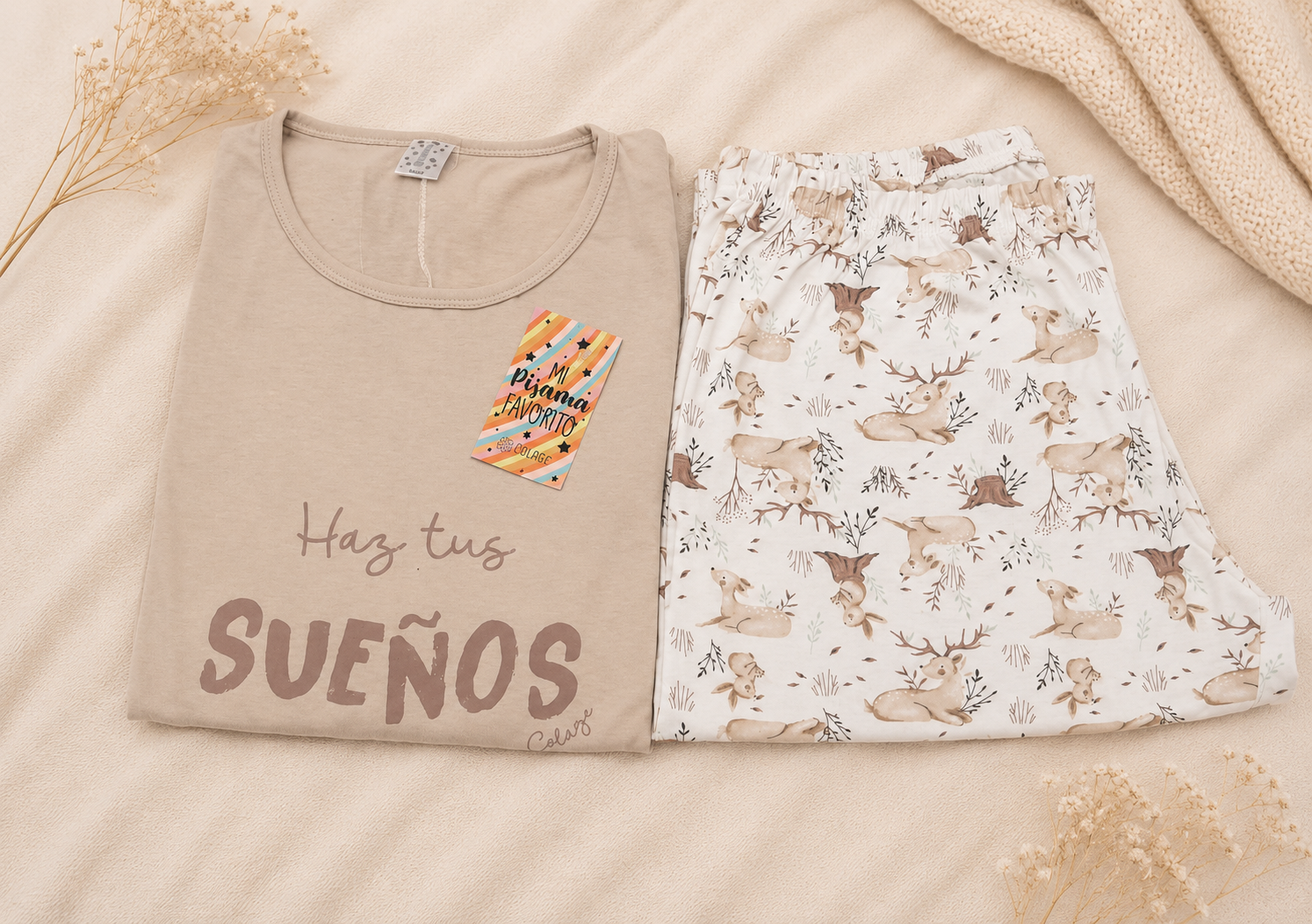 369 Pijama De Jersey C/Estampa Ciervo - Imagen 3