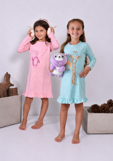 602 Camisón De Nena Animales