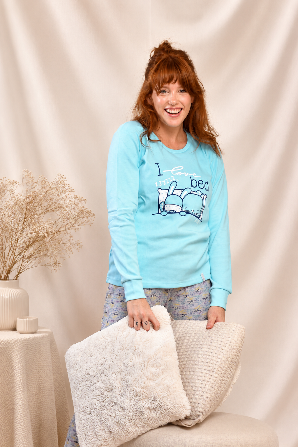 357 Pijama Juvenil Interlock Estampado Love Bed